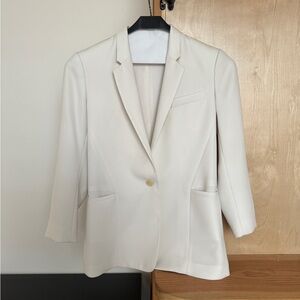 Theory Oversized Fit White Blazer - women’s 4